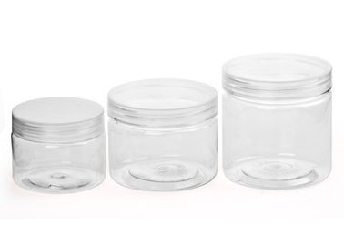 Transparent Clear Plastic Cylinder Containers Food Canned with Screwing Cap