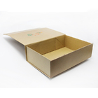 กล่องของขวัญกระดาษรีไซเคิลปิดแม่เหล็กริบบิ้นจับบรรจุภัณฑ์เสื้อผ้าพับสี่เหลี่ยม
