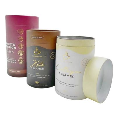 Food Grade Tea Paper Jar Customized Craft Paper Bio-degradable Cylinder Carton Packaging Tube Sealed Moisture-proof Chewing Gum