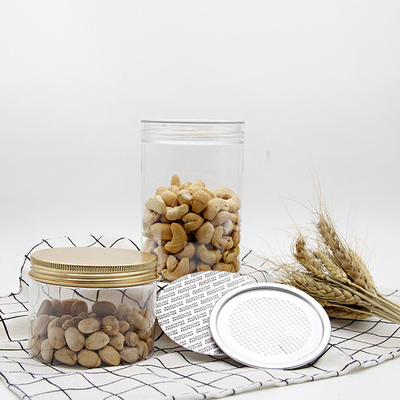 Logo Printing Cake Container Different Capacity Plastic Can with Aluminum Cap for Cake
