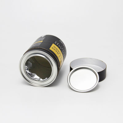 Custom Printed Round Paper Tube Packaging with Easy Open End and Metal Lid for Food Snacks Powder Nuts