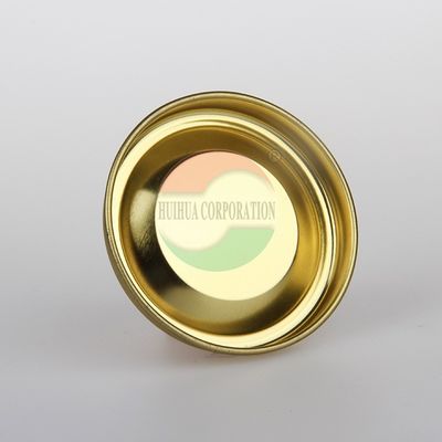 High Quality Different Sizes Round Cardboard Tube End Tinplate Plug Gold Metal Lid For Paper Tube