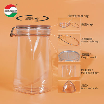 Clear PET Cans With Screw Lid
