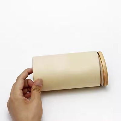 Kraft Paper Airtight Tea Container with Cork Lid Cylinder Packaging Tube for Food Candies Crafts Cookies Embossed Surface