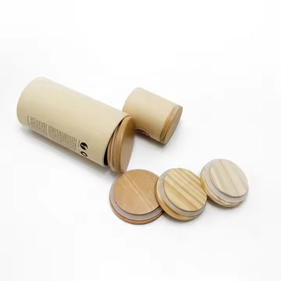 Kraft Paper Airtight Tea Container with Cork Lid Cylinder Packaging Tube for Food Candies Crafts Cookies Embossed Surface