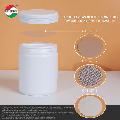 1250ML Recyclable And Damp-Proof Clear Plastic Cylinder For HDPE Bottle Health Nutritional Products HMD1250-96