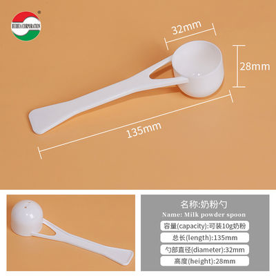 Food Grade Clear/White Pp Measuring Scoops PP Plastic Measuring Spoons For Coffee Tea Milk Powder
