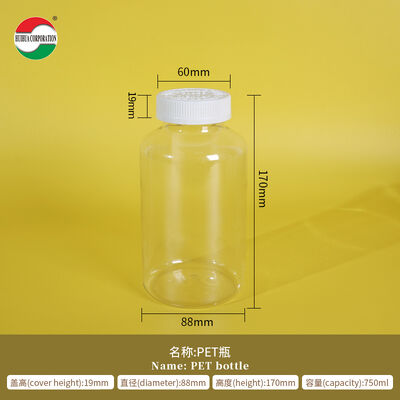 120ml 150ml 170ml 250ml 400ml 500ml 750ml HDPE Bottle Plastic Jar for Health Products Powder Medicine