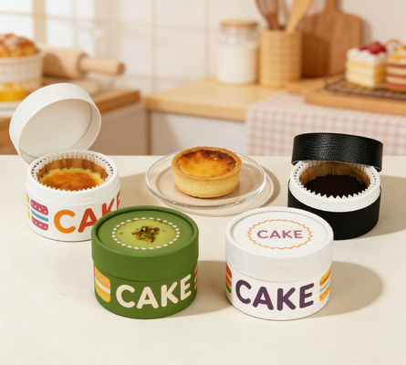 Biodegradable Food Tube Packaging for Cake Dessert Cheesecake Kraft High Temperature Baking Paper Canister
