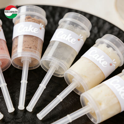New Eco Friendly Clear PP Plastic To Go Sushi Roll Push Up Pop Tube Packaging Shooter Cup Cylinder Container With Cover