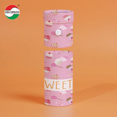 Custom Printed Eco-Friendly Bio-Degradable Kraft Paper Canisters Cardboard Containers Lids Custom Logo for Food Tea Coffee