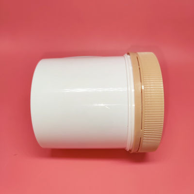 Wholesale White HDPE Plastic Protein Powder Jar Container With Custom Logo Printing Empty Supplement Bottle