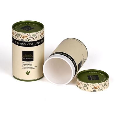 Food Grade Tea Paper Jar Customized Craft Paper Bio-degradable Cylinder Carton Packaging Tube Sealed Moisture-proof Chewing Gum