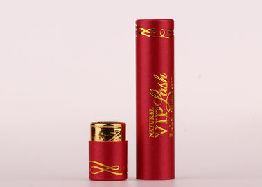 Customised Gold Staming Red Paper Tube Packaging For Eyelash Grower Tube Packing