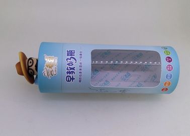 บรรจุภัณฑ์กระดาษขนาดเส้นผ่าศูนย์กลาง 83 มม. พร้อมหน้าต่าง PVC ใสสำหรับป้อนขวดนม