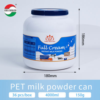 Manufacturer Customized 2000ml 4000ml Wide Mouth Round Bottle Protein Powder Milk Powder Packaging Jar