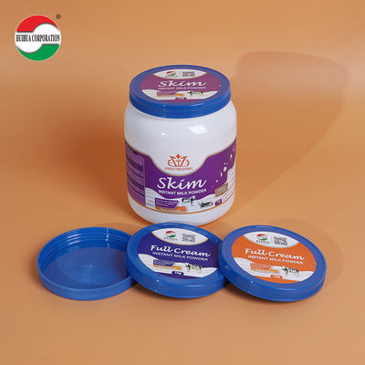 เกรดอาหาร 502# 125mm พลาสติก PP PE Cover Lid สําหรับขวดขวดนมปูน ISO / SGS / FDA / FSSC ยอมรับ