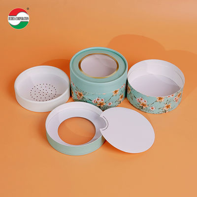 หลอดบรรจุภัณฑ์ทรงกระบอกพร้อมหน้าต่าง PVC สำหรับเครื่องสำอาง แป้งฝุ่น น้ำมันหอมระเหย ครีมบำรุงผิวหน้า เมคอัพเซ็ตติ้ง งานฝีมือ หลอดกระดาษ