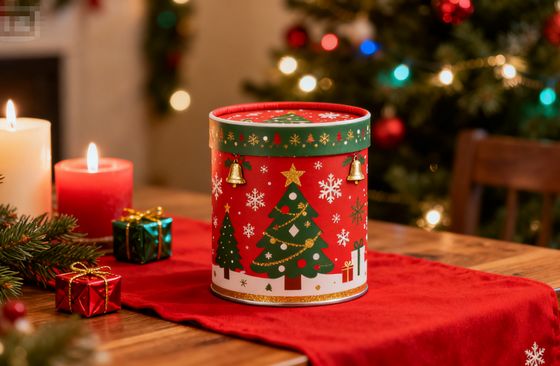 Low MOQ OEM Customized Eco-Friendly Paper Tube for Christmas Gift Paper Tube Packaging