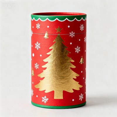 Low MOQ OEM Customized Eco-Friendly Paper Tube for Christmas Gift Paper Tube Packaging