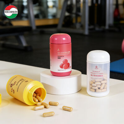 ขายตรงจากโรงงาน HDPE กล่องพลาสติกยา พร้อมกระปุกสําหรับอาหารเสริมวิตามิน ยาเม็ด กระปุกเปล่า