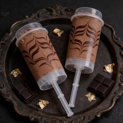 Custom logo New Trendy Eco Friendly PP Plastic Sushi Roll Push up pop Tube Shooter Cup Cylinder Container Packaging with Lid