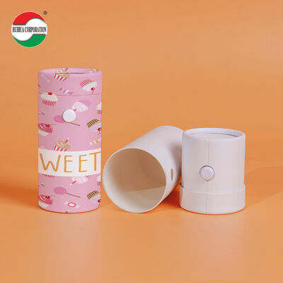 Child lock Custom Printed Eco-Friendly Bio-Degradable Kraft Paper Canisters Cardboard Containers Lids Custom Logo