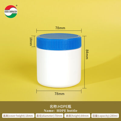 Customized White Food Grade HDPE Plastic Jar With Screw Cap for Protein Powder Supplement