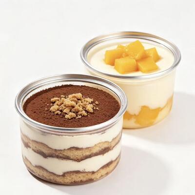 Round Clear Plastic Cake Packaging Can with Lid for Dessert Tiramisu and Mousse Cake Display