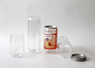 Clear Plastic Sprite Beverage Cans / Bottle With Easy Open End 250ml Environmental