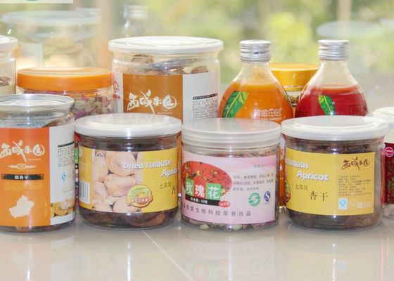 ขวดพลาสติกสำหรับสัตว์เลี้ยงหลักฐานเด็กพร้อมฝาปิดผนึกโลโก้และขนาดที่กำหนดเองได้