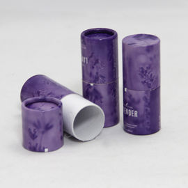 บรรจุภัณฑ์ Pantone Purple Paper Tube บรรจุภัณฑ์เคลือบเงาสำหรับบรรจุภัณฑ์ติดริมฝีปาก