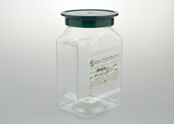 ฝาปิดสีเขียวใสแผ่นอาหารเกรด Mini Clear Pet Jars 410 มิลลิลิตรสำหรับของเหลว