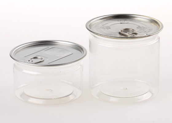 กระบอกพลาสติกใสแบบปิดผนึกแบบปิดผนึกง่ายเปิดขวด PET เครื่องดื่ม