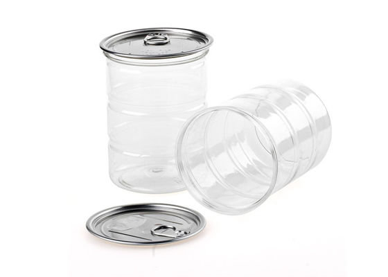 กระบอกพลาสติกใสพลาสติก PET แบบเปิดฝาปิด