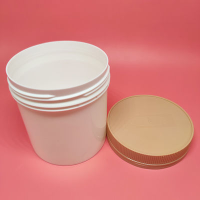 Wholesale White HDPE Plastic Protein Powder Jar Container With Custom Logo Printing Empty Supplement Bottle